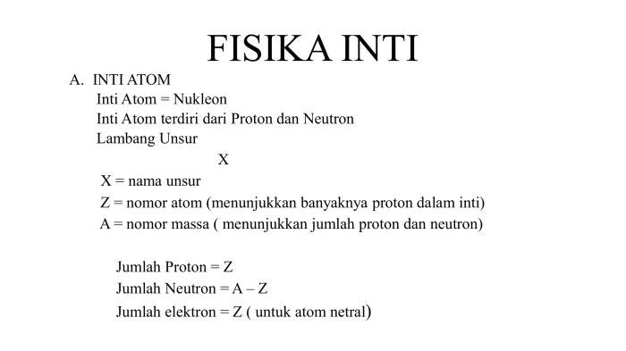 Inti lanjutan struktur dasar partikel sma massa