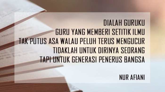 puisi perpisahan untuk guru tercinta