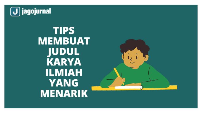 cara membuat judul karya ilmiah