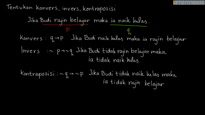 invers konvers kalimat jawabannya