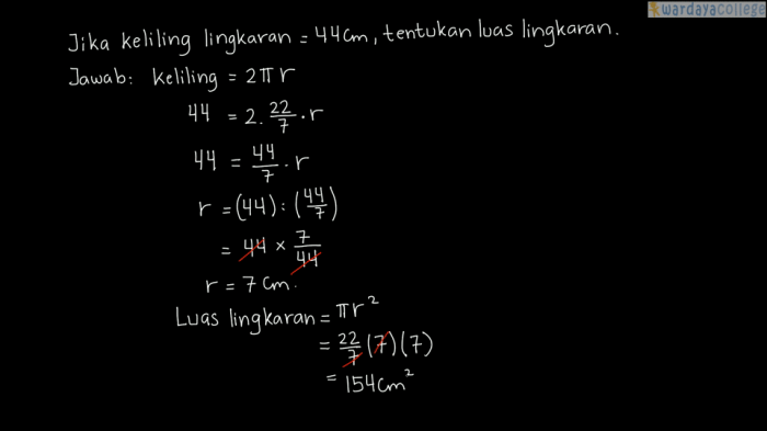 contoh soal cerita lingkaran