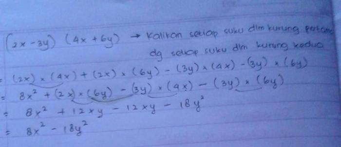 bentuk sederhana dari 2x 6y 12 adalah