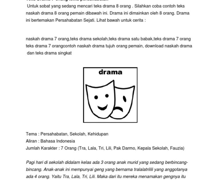 dialog drama pendek 4 orang