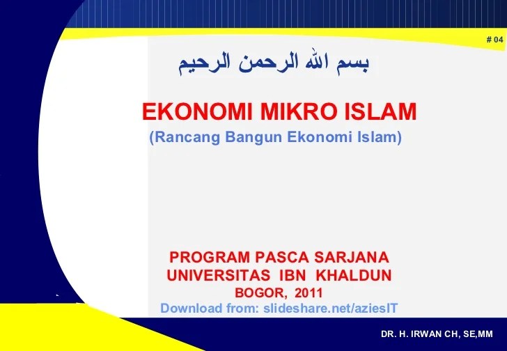 rancang bangun ekonomi islam