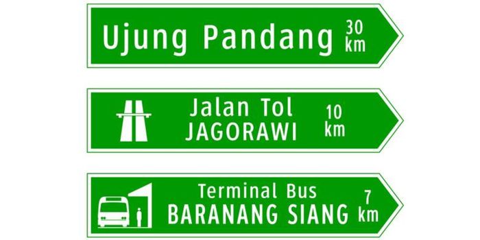 rambu coklat petunjuk biru wajib hijau tol arti palang fastpay diberi tempat latar tujuan wisata dasar