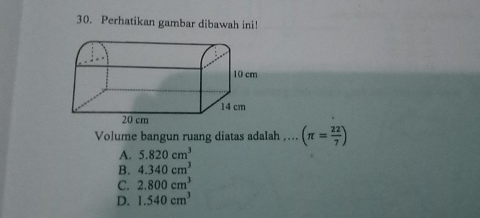 volume bangun ruang di bawah ini adalah terbaru