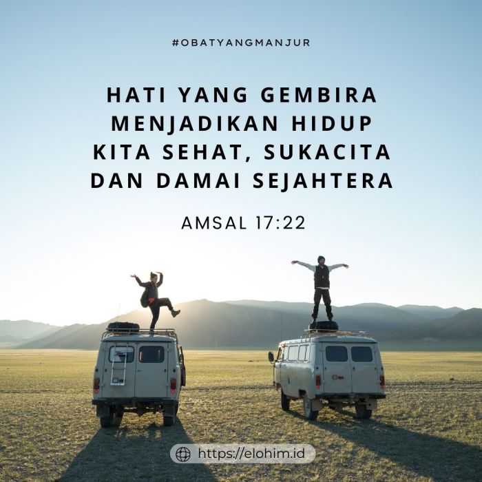 renungan amsal 17 ayat 22