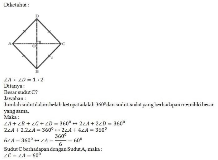 contoh soal belah ketupat