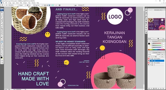 brosur produk penjualan jasa kreatif semarang meningkatkan tinggi stie universitas perguruan kerajinan ukm pembuatan terbaik soocadesign brosure