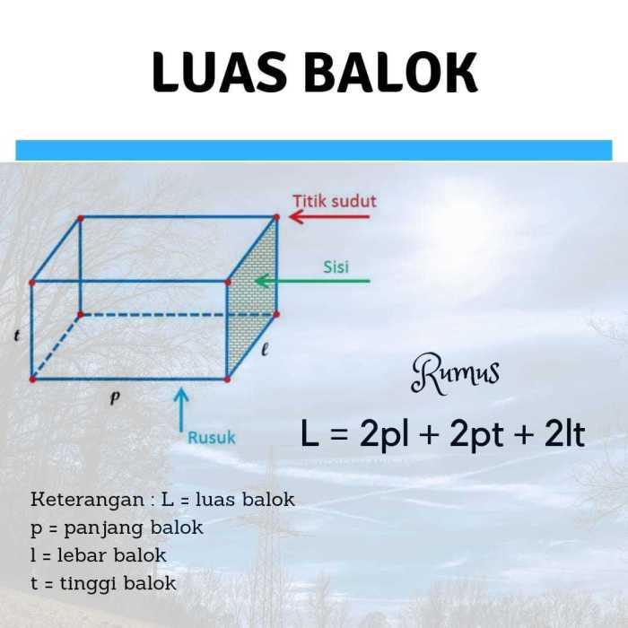 cara mencari rusuk balok