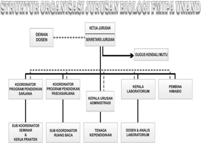 Garis putus putus dalam struktur organisasi