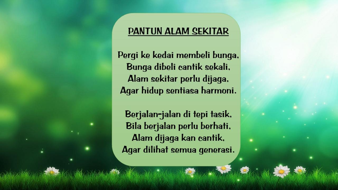 pantun tentang alam 4 bait