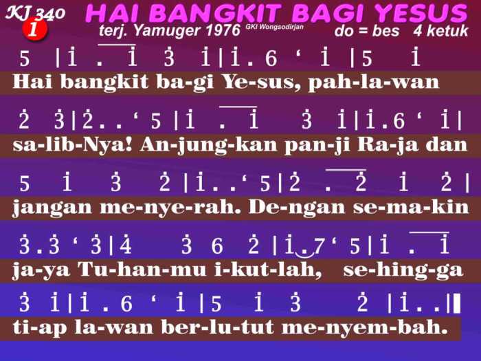 lirik hai bangkit bagi yesus