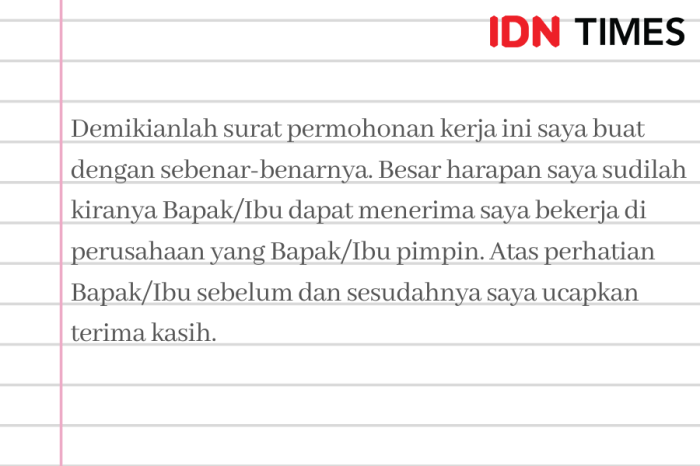 bagian penutup surat lamaran pekerjaan terbaru