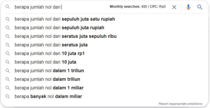 jumlah nol sepuluh juta satu rupiah terbaru