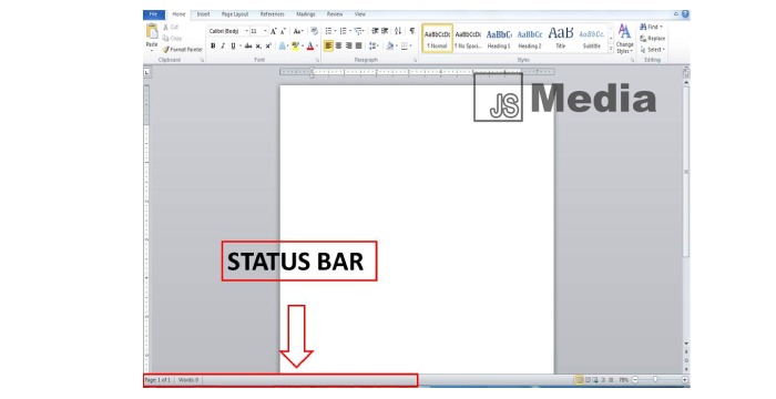 word fungsi layar tampilan tutorial awal sejarah penting konsep jendela fungsinya