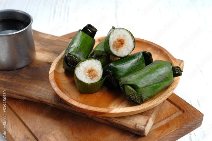 Lemper is made of a handful lump of steamed