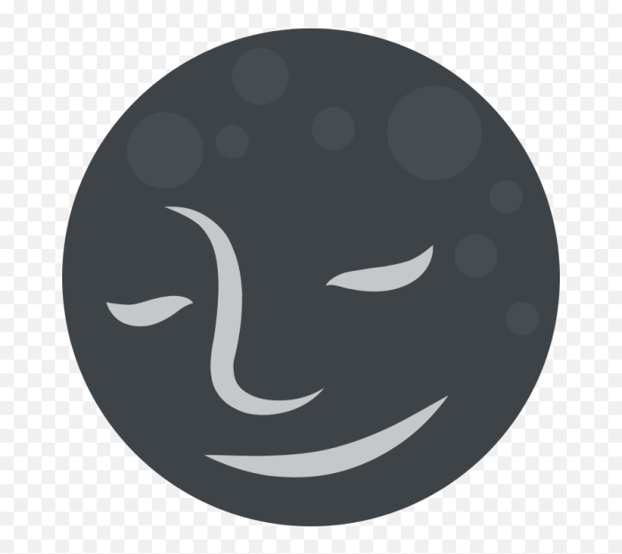 arti emoticon bulan hitam