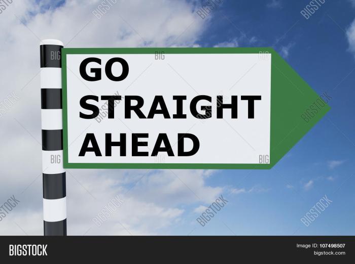 go straight ahead artinya