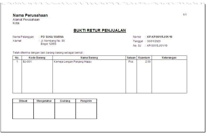 contoh dokumen penerimaan barang terbaru