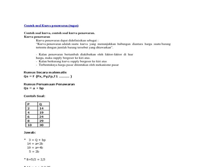 Contoh soal matematika bisnis dan jawabannya