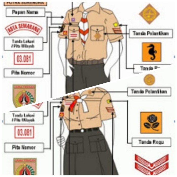 siaga pramuka seragam putri pakaian atribut putra lambang penggalang materi tanda perempuan coklat menjelaskan gerakan sejarah pengetahuan dll game anggota
