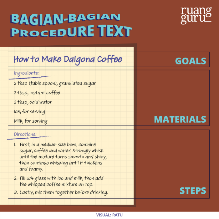 contoh procedure text tentang makanan