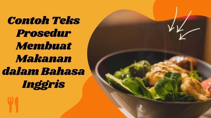 prosedur makanan dalam bahasa inggris terbaru