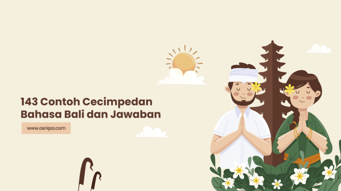 contoh cecimpedan bahasa bali