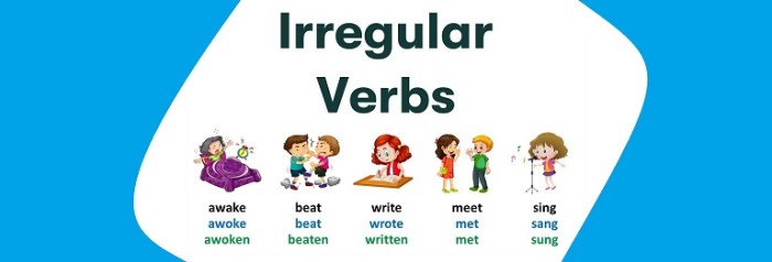 irregular verb yang sering digunakan