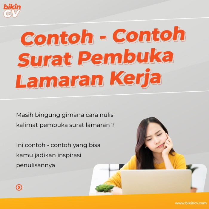 contoh pembuka surat lamaran kerja terbaru