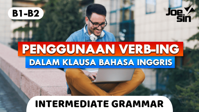 penggunaan ing dalam bahasa inggris