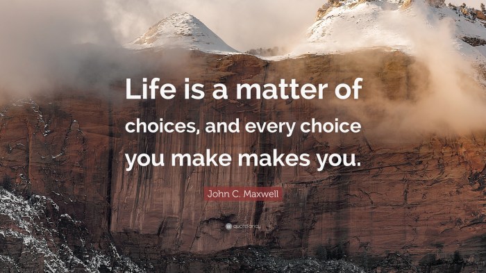 choices life making quotes choice make success matter every decisions maxwell john makes method nothing