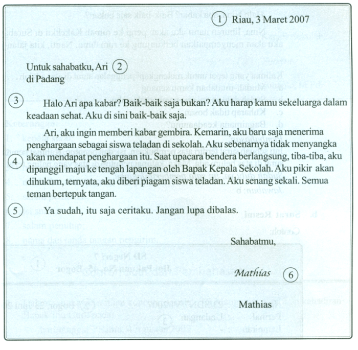 contoh membuat surat kepada teman terbaru