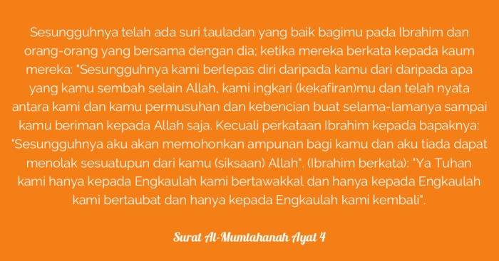 surat al mumtahanah ayat 4 terbaru