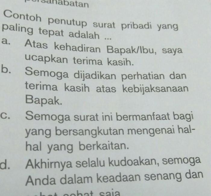 kalimat penutup surat resmi