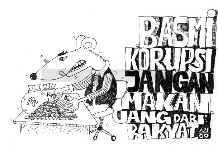 contoh gambar poster anti korupsi terbaru