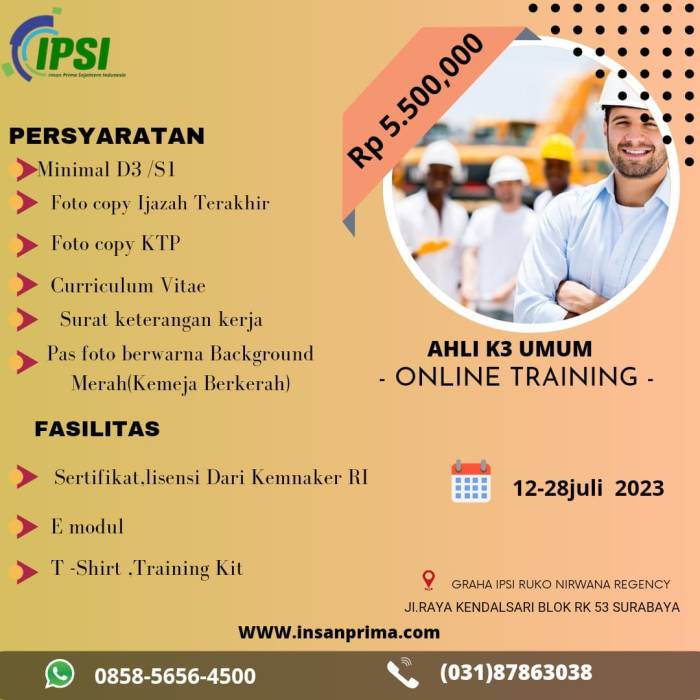 bahasa inggris ahli k3 umum