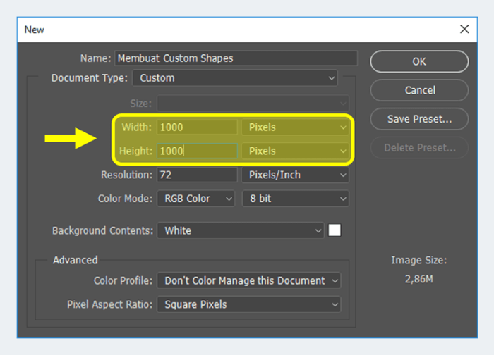 cara membuat shape di photoshop terbaru