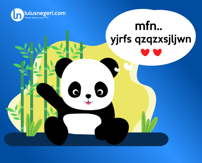 bahasa panda tangkai daun