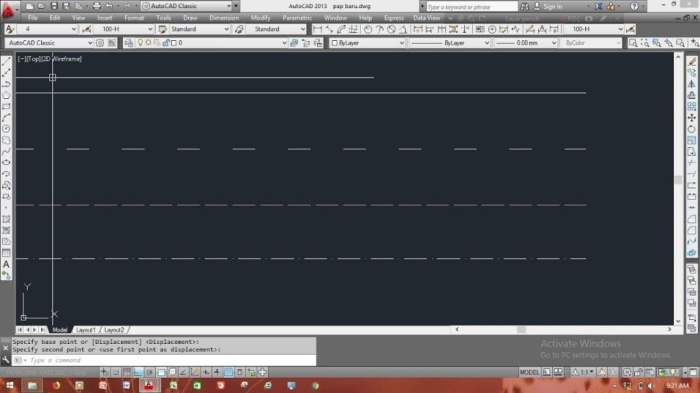 cara membuat garis putus putus di autocad terbaru