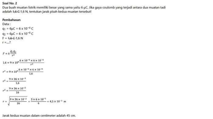 latihan soal listrik statis kelas 9