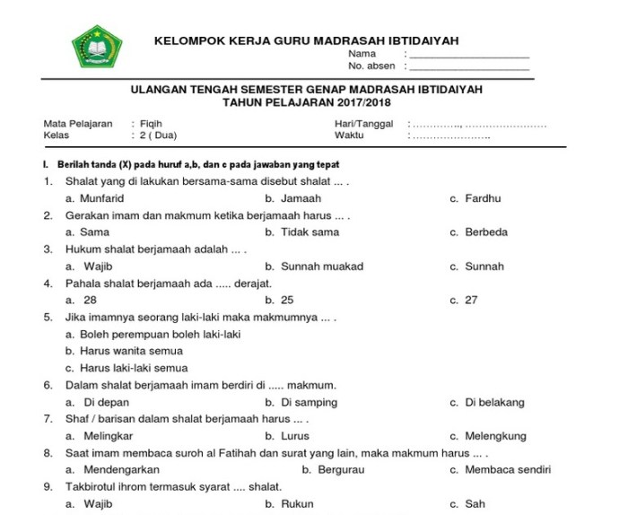 fiqih kelas 6 semester 2 terbaru