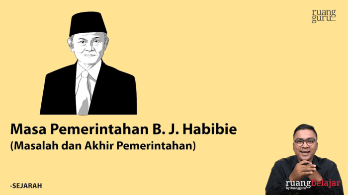 akhir pemerintahan bj habibie