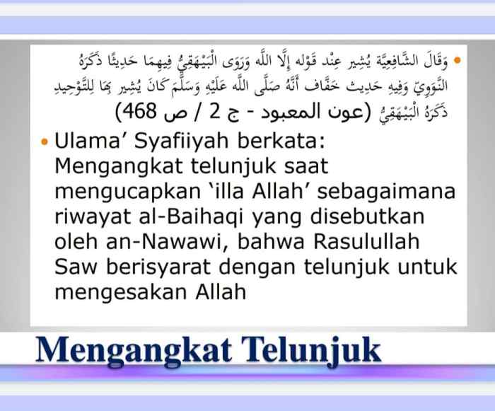 menurunkan kapan telunjuk tasyahud jari saat sifat shalat nabi