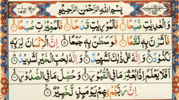 surah al adiyat latinnya