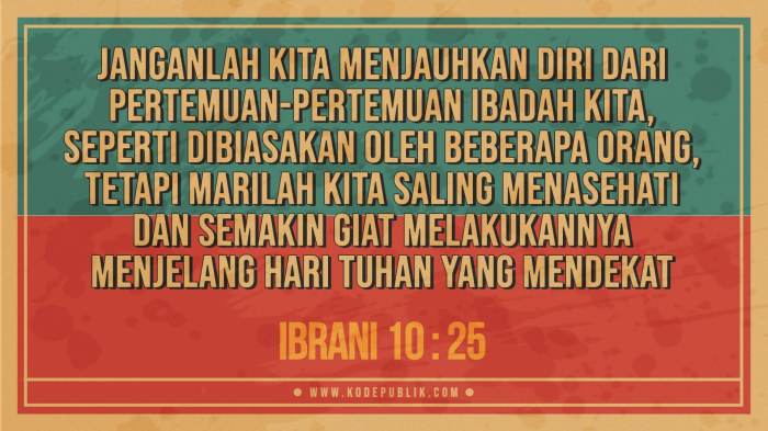 renungan ibrani 10 ayat 25