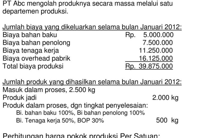 contoh soal hpp perusahaan manufaktur