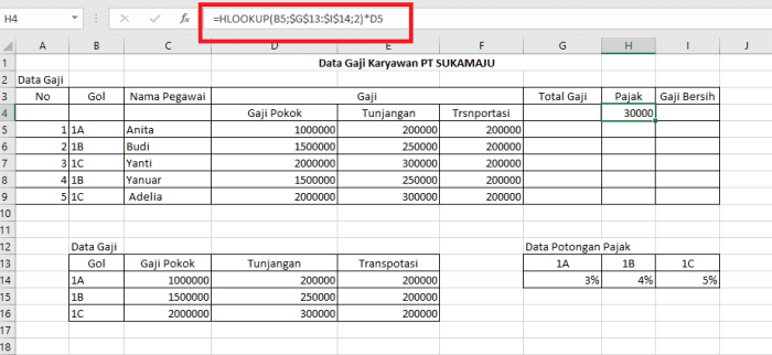 cara menggunakan vlookup dan hlookup terbaru