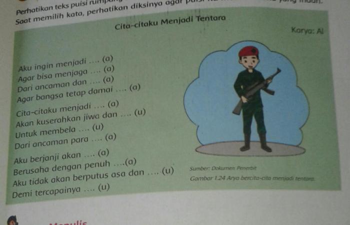 cita puisi tentara menjadi